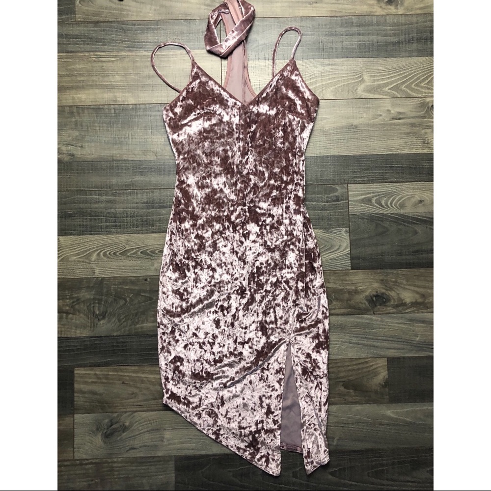Charlotte Russe, small, velvet choker mini dress.